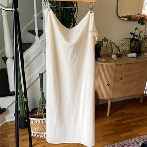 Quince Soft Ivory Cream Cashmere Scarf Shawl Wrap Bridal